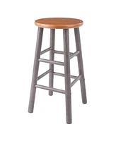 Winsome Huxton 2-Piece Wood Counter Stool Set