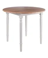 Winsome Sorella 30.08" Wood Round Drop Leaf Table