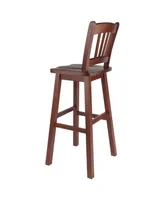 Winsome Fina 43.68" Wood Swivel Seat Bar Stool