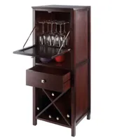 Winsome Brooke Jelly 47.44" Wood 4-Section Wine Storage Cupboard