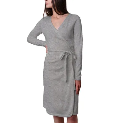 Hope & Henry Women's Organic Cotton Wrap Sweater Dress