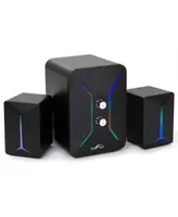 beFree Sound Computer Gaming 2.1 Speaker System with Color Led Lights