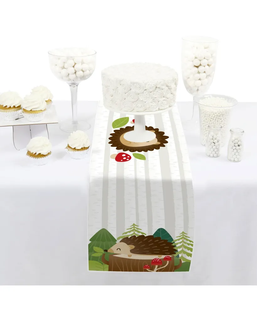 Forest Hedgehogs - Birthday Party or Baby Shower Paper Table Runner - 12" x 60"
