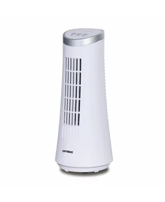 Optimus 12 Inch Desktop Ultra Slim Oscillating Tower Fan, Led