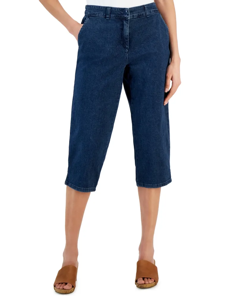 Karen Scott Petite Comfort Waist Capri Jeans, Created for Macy's