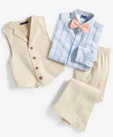 Nautica Toddler Little Boys Linen Look Vest Calvin Klein Big Boys Sharkskin Suit T Shirt Separates