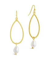 Sterling Forever Elyse Dangle Cultured Freshwater Pearl Earrings