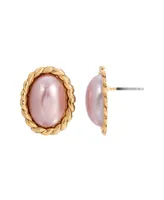 2028 Pink Imitation Pearl Earrings