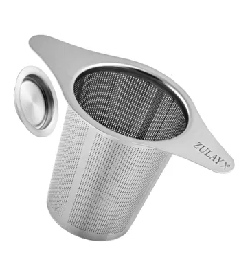 Zulay Kitchen Stainless Steel Tea Filter For Loose Tea - Reusable Tea Strainer For Loose Tea With Fine Mesh