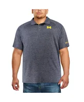 Men's Colosseum Navy Michigan Wolverines Big and Tall Down Swing Polo Shirt