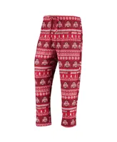 Men's Concepts Sport Scarlet Ohio State Buckeyes Ugly Sweater Knit Long Sleeve Top and Pant Set