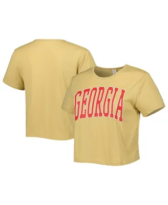 Women's ZooZatz Tan Georgia Bulldogs Core Fashion Cropped T-shirt
