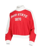 Women's Gameday Couture Red Ohio State Buckeyes Make it a Mock Sporty Pullover Sweatshirt