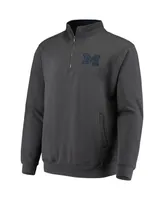 Men's Colosseum Charcoal Michigan Wolverines Tortugas Logo Quarter-Zip Jacket