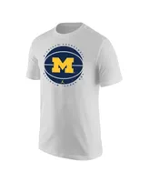 Men's Jordan White Michigan Wolverines Basketball Team Issue T-shirt