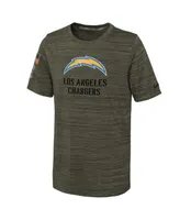 Big Boys Nike Olive Los Angeles Chargers 2022 Salute To Service Velocity T-shirt