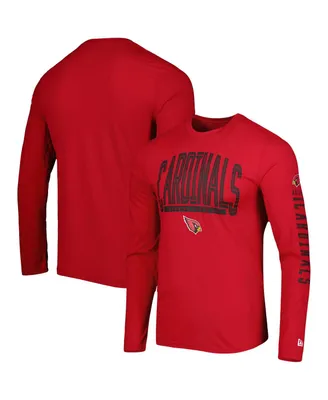Men's New Era Cardinal Arizona Cardinals Combine Authentic Home Stadium Long Sleeve T-shirt