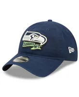 Big Boys New Era College Navy Seattle Seahawks 2022 Sideline Adjustable 9TWENTY Hat