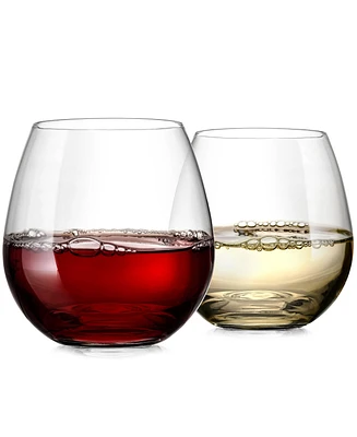 Zulay Kitchen Piece Stemless Wine Glasses Set