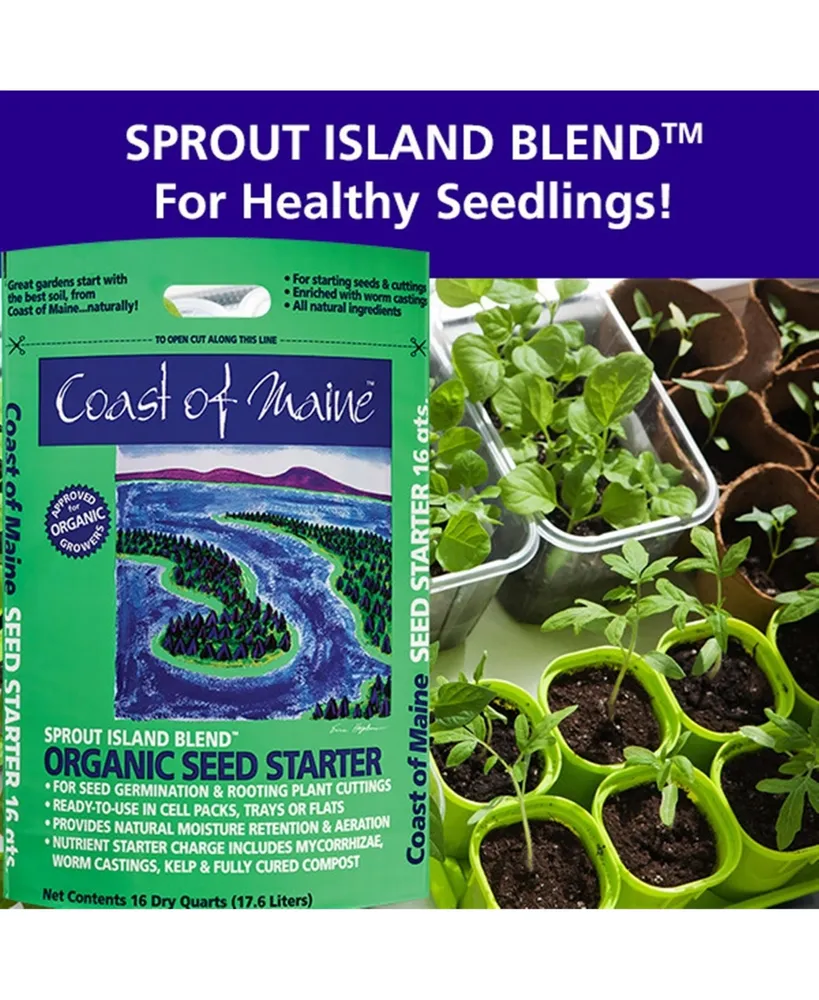 Coast of Maine 1SSI16 Sprout Island, Organic Seed Starter, 16qt