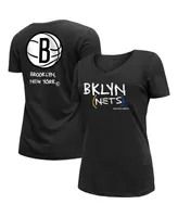 Women's New Era White Brooklyn Nets 2022/23 City Edition V-Neck T-shirt