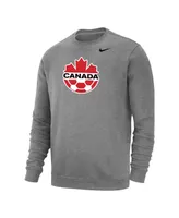 Men's Nike Heather Gray Canada Soccer Fleece Pullover Sweatshirt