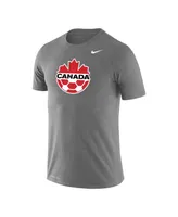 Men's Nike Heather Gray Canada Soccer Primary Logo Legend Performance T-shirt