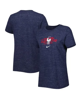 Women's Nike Navy France National Team Varsity Space-Dye T-shirt