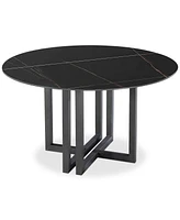 Emila 54" Round Sintered Stone Mix and Match Dining Table, Created for Macy's