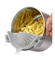 Silicone Pot Strainer - Adjustable Snap On Strainer For Most Pots & Pans