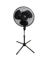 Optimus 16 in. Oscillating Stand Fan-Black