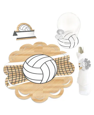 Bump, Set, Spike Volleyball Shower & Birthday Paper Charger Chargerific Kit 8 Ct