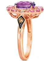 Le Vian Grape Amethyst (3/4 ct. t.w.), Passionfruit Tourmaline (5/8 ct. t.w.), Chocolate Diamond (1/10 ct. t.w.) & Nude Diamond (1/20 ct. t.w.) Statem