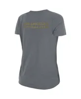 Women's New Era Gray Lafc Front Twist T-shirt