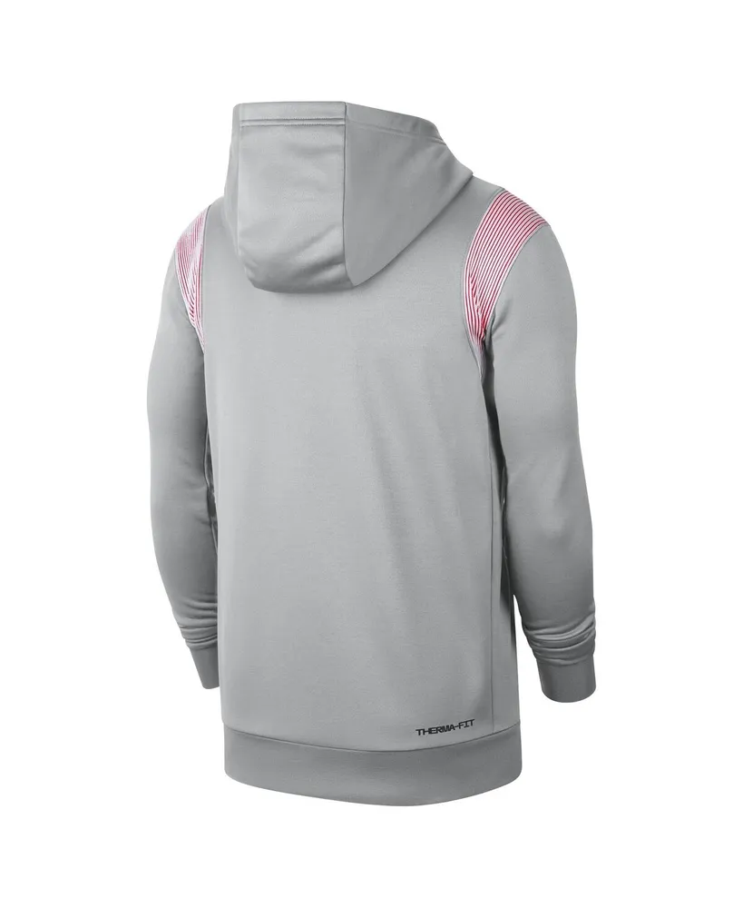 Men's Nike Gray Ohio State Buckeyes 2022 Game Day Sideline Performance Pullover Hoodie