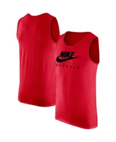 Men's Nike Red Georgia Bulldogs Futura Performance Scoop Neck Tank Top