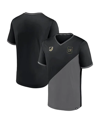 Men's Fanatics Black, Gray Lafc Striker V-Neck T-shirt