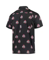 Men's Columbia Black Ohio State Buckeyes Super Slack Tide Omni-Shade Button-Up Shirt