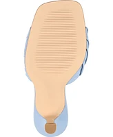 Journee Signature Women's Juliette Leather Open Toe Dress Sandals