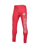 Men's Concepts Sport Heathered Scarlet, Charcoal Ohio State Buckeyes Meter Long Sleeve Hoodie T-shirt and Jogger Pants Set