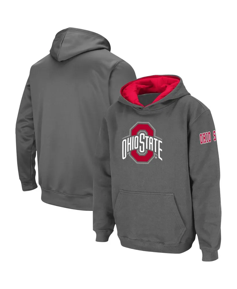 Big Boys Charcoal Ohio State Buckeyes Big Logo Pullover Hoodie