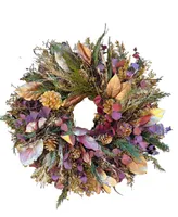 GreenishBlu and Gold Real Preserved Wreath