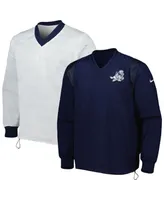 Men's Nike Navy, Silver Dallas Cowboys Sideline Team Id Reversible Pullover Windshirt