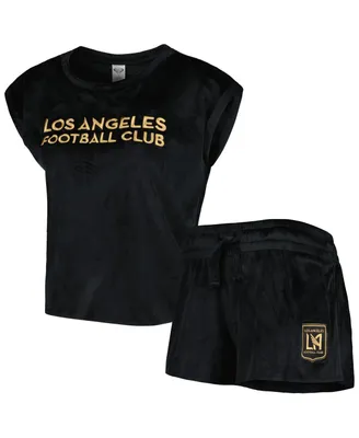 Women's Concepts Sport Black Lafc Intermission T-shirt and Shorts Sleep Set