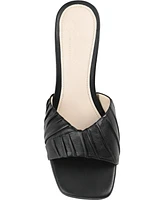 Journee Signature Women's Juliette Leather Open Toe Dress Sandals