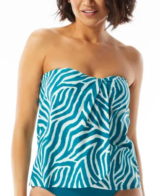 Coco Reef Womens Current Mesh Underwire Bra Sized Tankini Top Impulse High  Waist Bikini Bottoms