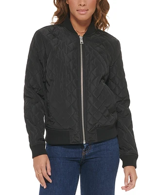 Levi's Women's Diamond Quilted Casual Bomber Jacket