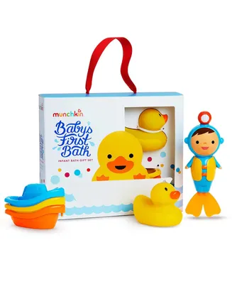 Munchkin Baby's First Bath, 5 Piece Bath Toy Set, Includes Gift Box