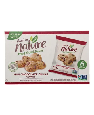 Back To Nature Cookies - Mini Chocolate Chunk - Case of 4