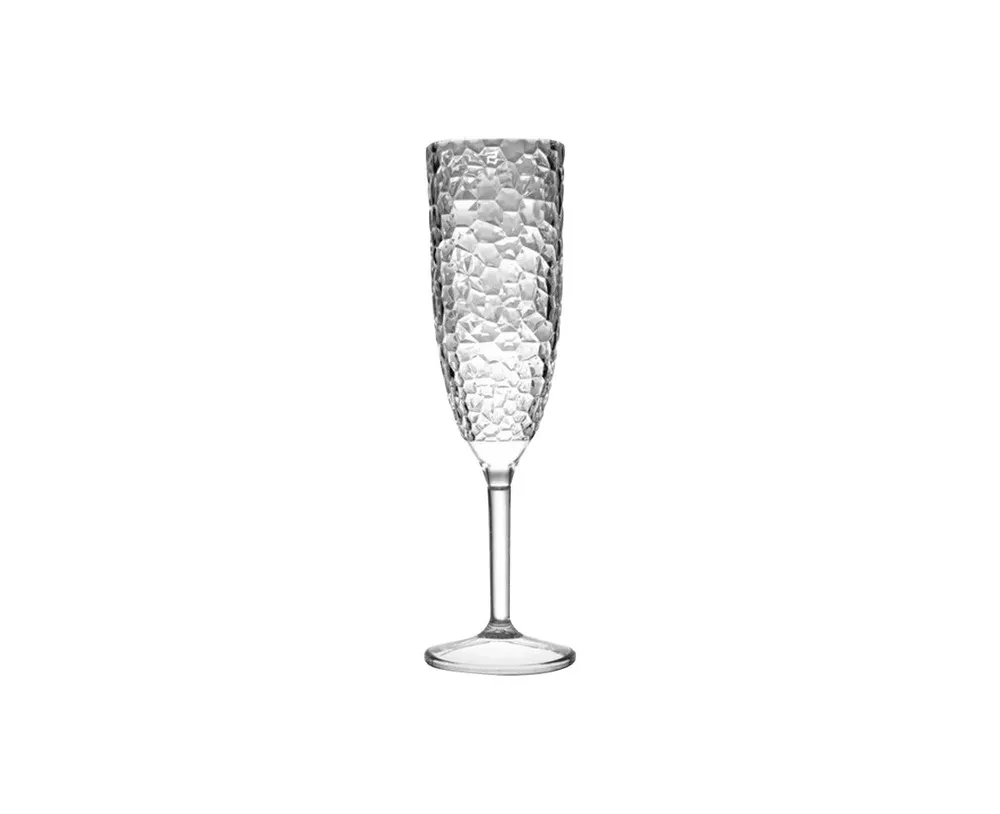 Viski Raye Crystal Champagne Flutes - 8 oz - Set of 2